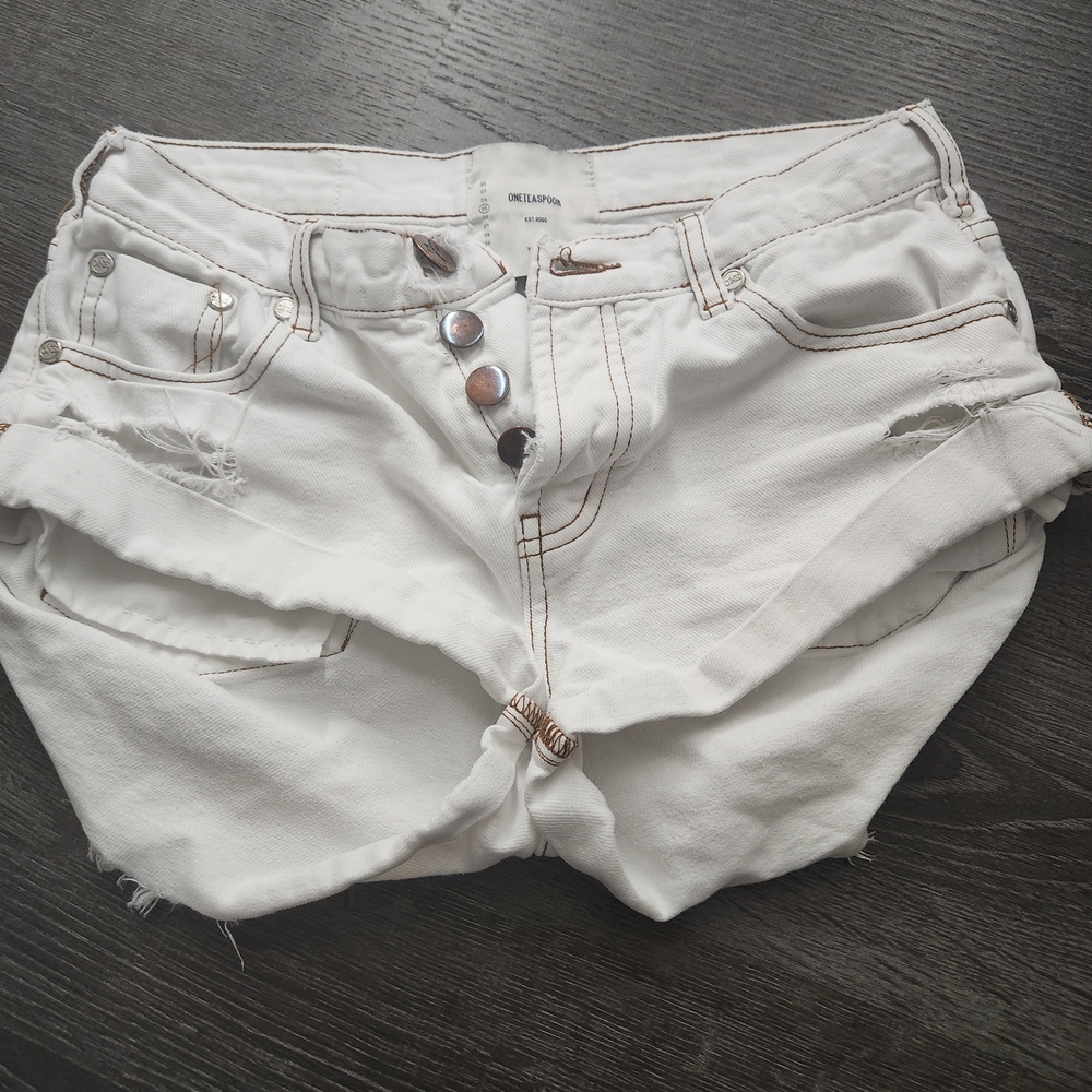 White Denim Women's Shorts
